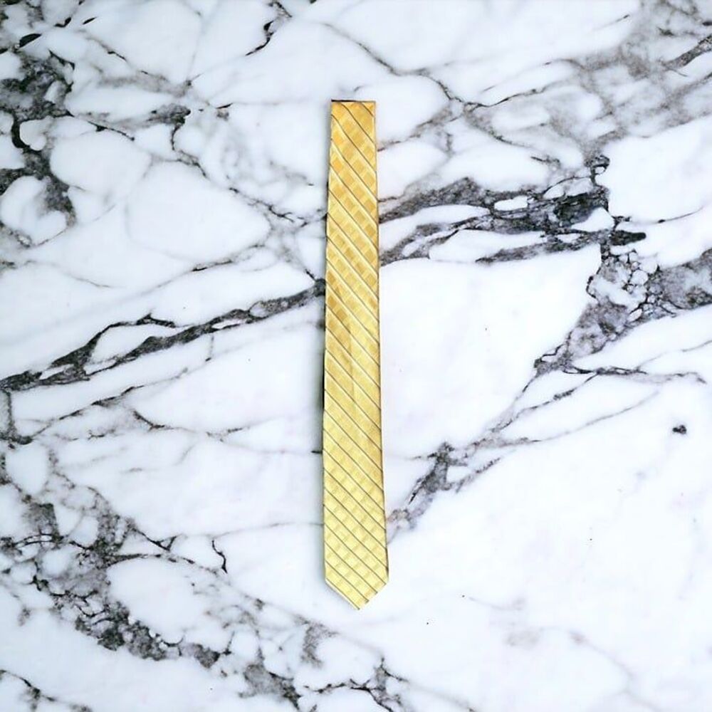 MICHAEL KORS Men's 100% Silk Tie Yellow Gold‎